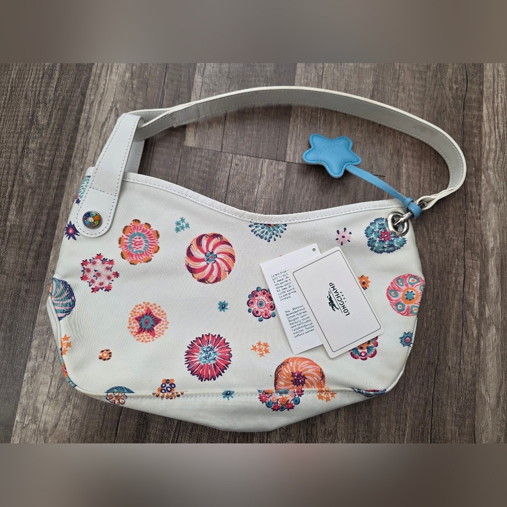LONGCHAMP authentic Canvas Multicolor Y2K LIMITED Colorful Patterned Bag 2000s